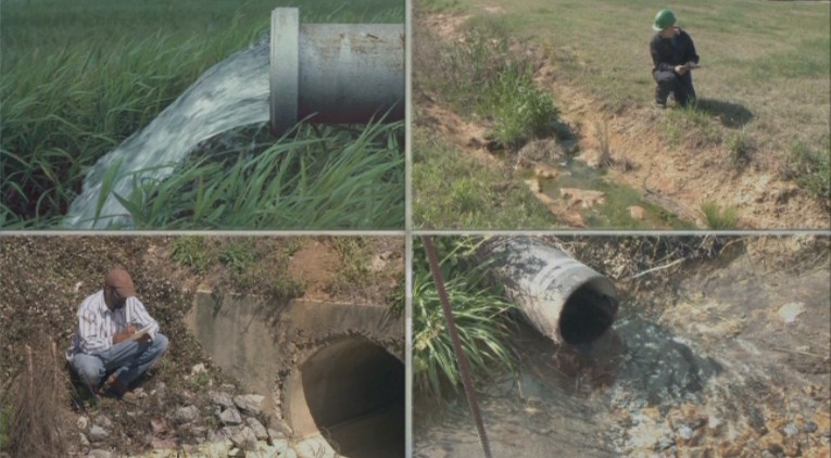 Examples of stormwater drainage that must follow the Stormwater Pollution Prevention Plan (SWPPP)