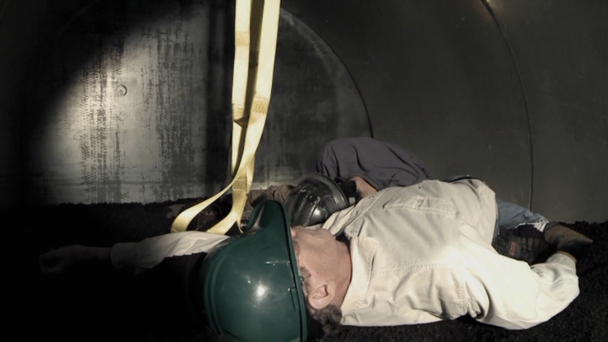 An example of potential hazards while working in confined spaces and not following safety training