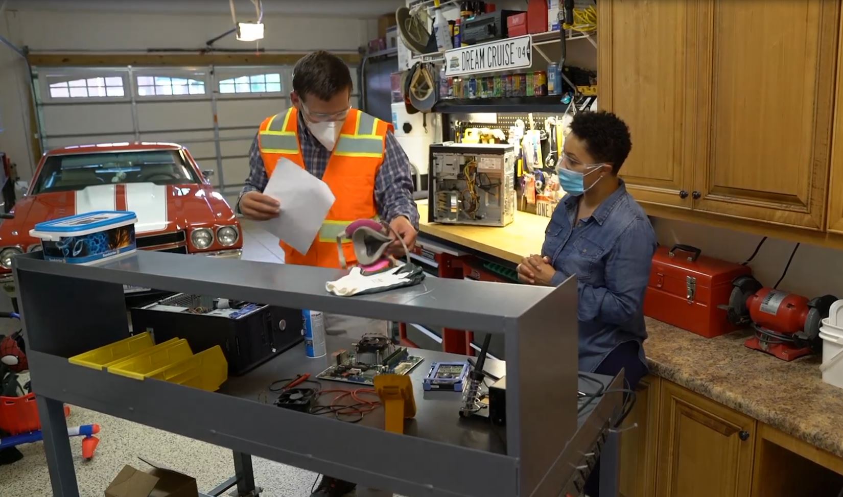 Workers staying safe while working at home