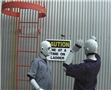 Two workplace dummies illustrating how workplace accidents can happen when safety rules are ignored