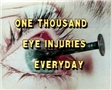One of the 1000 eye injuries that occur every day because they were not trained on eye safety