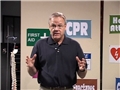 EMT Martin Lesperance discussing first aid techniques that should be used until help arrives